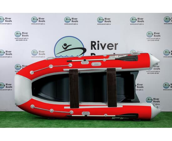 Надувная лодка РИБ RiverBoats RB 380 (черно-оранжевый)