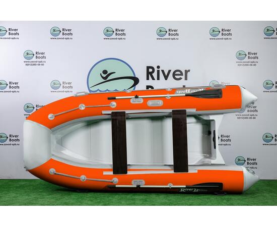 Надувная лодка РИБ RiverBoats RB 380 (бело-оранжевый)