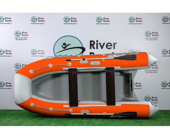 Надувная лодка РИБ RiverBoats RB 380 (бело-оранжевый)