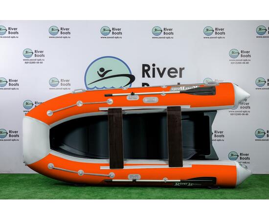 Надувная лодка РИБ RiverBoats RB 380 (бело-оранжевый)