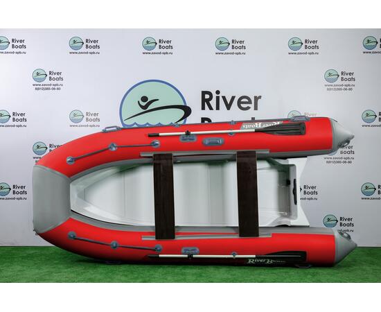 Надувная лодка РИБ RiverBoats RB 380 (серо-красный)