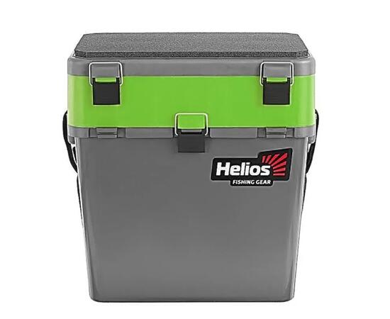 Ящик рыболовный зимний Helios 19 л (серый/салатовый)