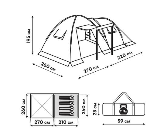 Палатка RSP House 4 для туризма и кемпинга