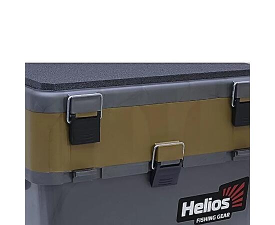 Ящик рыболовный зимний Helios 19 л (серый/золото)