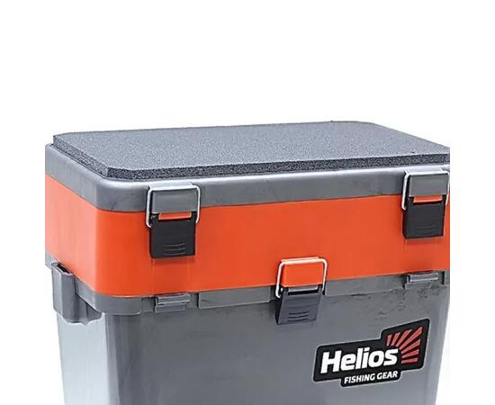 Ящик рыболовный зимний Helios 19 л (серый/оранжевый)