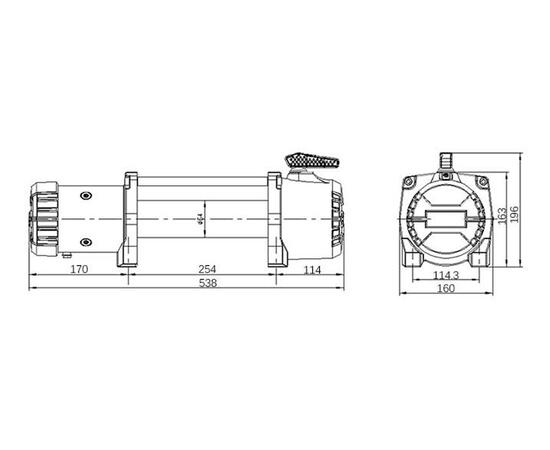 Лебедка T-max Musclelift EW-12500 с синтетическим тросом