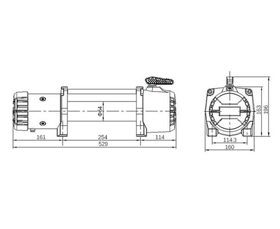 Лебедка T-max Musclelift EW-9500  с синтетическим тросом