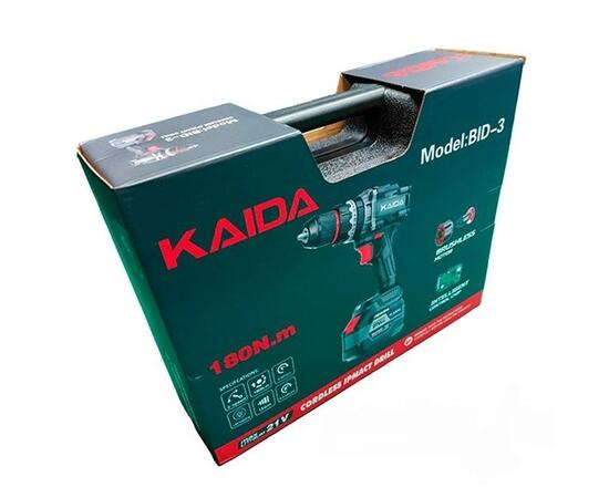 Шуруповерт-электробур Kaida BID 3, 21V, 180 Нм, 2 х 8Ah в кейсе