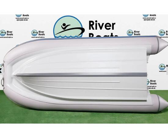 Надувная лодка РИБ RiverBoats RB  400 Встроенный рундук (черно-синий)