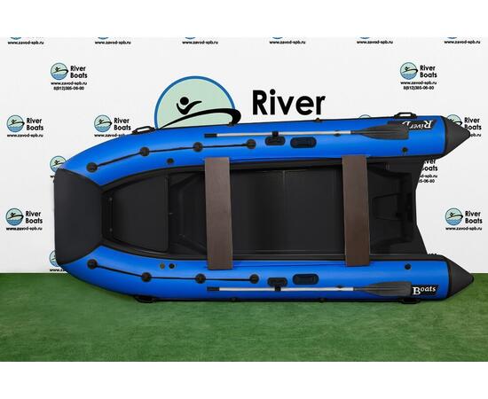 Надувная лодка РИБ RiverBoats RB  400 Встроенный рундук (черно-синий)
