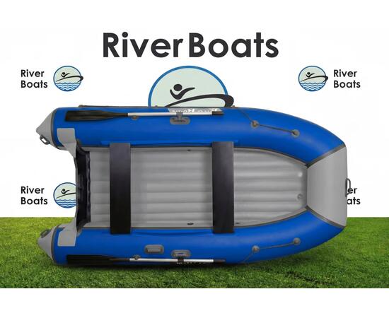 Надувная лодка RiverBoats RB 350 НДНД (серо-синий)