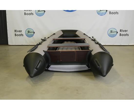 Надувная лодка RiverBoats RB 300 НДНД (черно-серый)