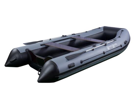 Надувная лодка RiverBoats RB 370 НДНД (черно-тиффани)