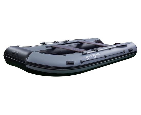 Надувная лодка RiverBoats RB 370 НДНД (серо-синий)