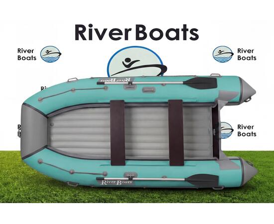 Надувная лодка RiverBoats RB 370 НДНД (серо-тиффани)