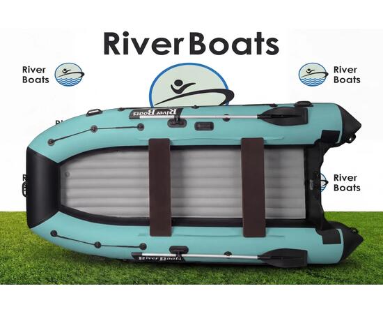 Надувная лодка RiverBoats RB 370 НДНД (черно-тиффани)
