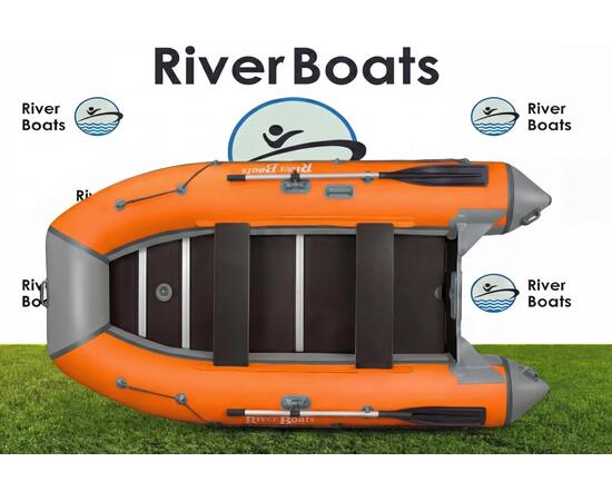 Надувная лодка RiverBoats RB 350 Киль (серо-оранжевый)