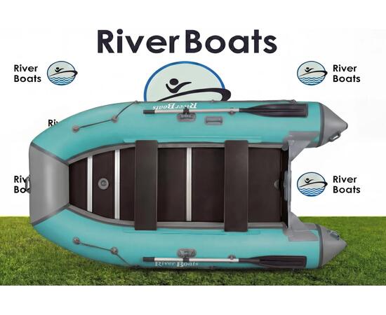Надувная лодка RiverBoats RB 350 Киль (серо-тиффани)