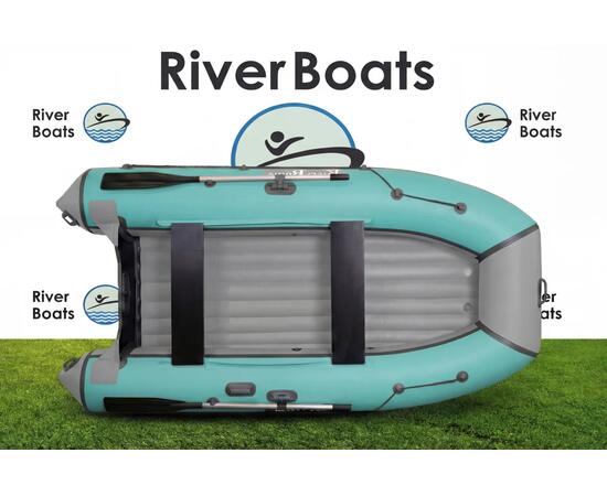 Надувная лодка RiverBoats RB 350 НДНД (черно-тиффани)