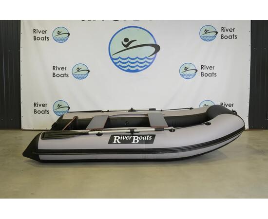 Надувная лодка RiverBoats RB 300 НДНД (черно-серый)