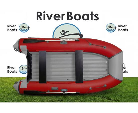 Надувная лодка RiverBoats RB 330 НДНД (серо-красный)