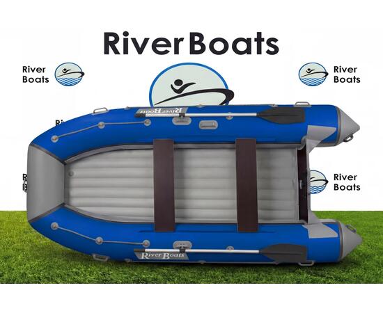 Надувная лодка RiverBoats RB 370 НДНД (серо-синий)