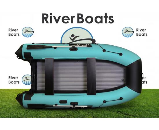 Надувная лодка RiverBoats RB 330 НДНД (черно-тиффани)