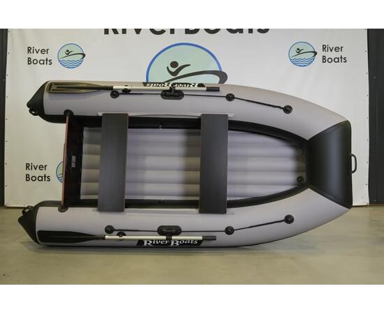 Надувная лодка RiverBoats RB 320 НДНД (черно-серый)