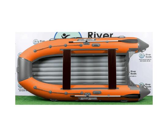 Надувная лодка RiverBoats RB 410 НДНД (серо-оранжевый)