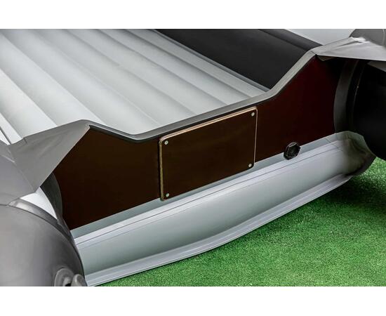 Надувная лодка RiverBoats RB 390 НДНД Фальшборт (черно-тиффани)