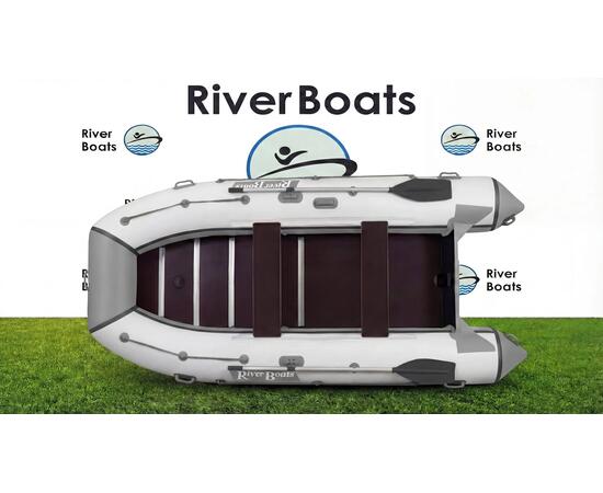 Надувная лодка RiverBoats RB 370 Киль (серо-белый)