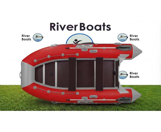 Надувная лодка RiverBoats RB 410 Киль (серо-красный)