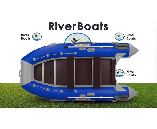 Надувная лодка RiverBoats RB 410 Киль (серо-синий)