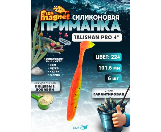 Силиконовые приманки Fish Magnet Talisman Pro 4" (102 мм) цвет 224