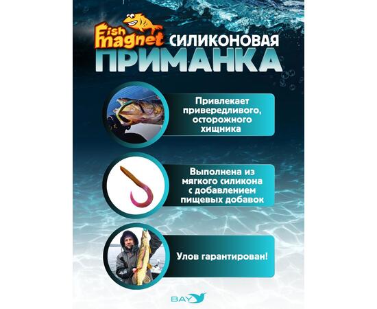 Силиконовая приманка Fish Magnet UGOR 4" (101.6 мм) цвет 003