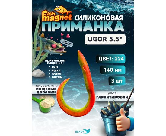 Силиконовая приманка Fish Magnet UGOR 5.5" (140 мм) цвет 224