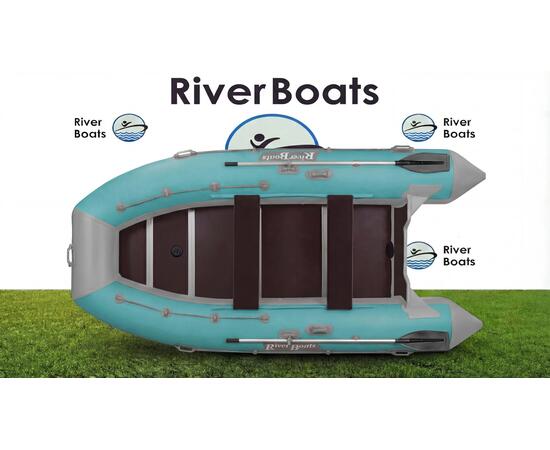 Надувная лодка RiverBoats RB 410 Киль (серо-тиффани)
