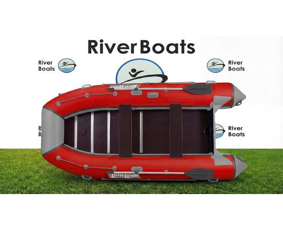 Надувная лодка RiverBoats RB 370 Киль (серо-красный)