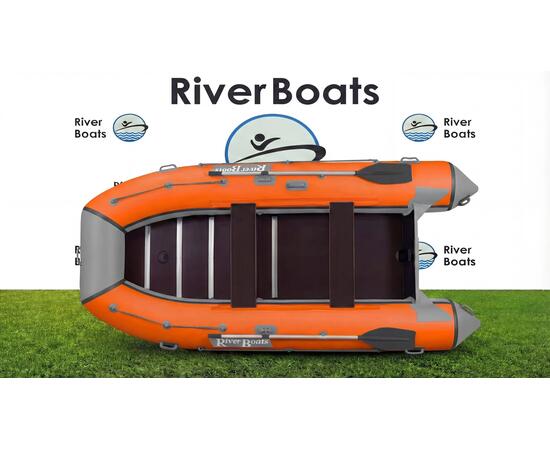 Надувная лодка RiverBoats RB 370 Киль (серо-оранжевый)