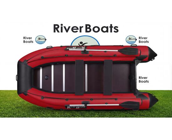 Надувная лодка RiverBoats RB 390 Киль с фальшбортом (черно-красный)