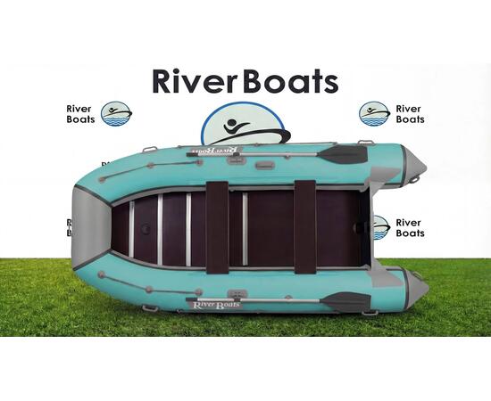 Надувная лодка RiverBoats RB 370 Киль (серо-тиффани)