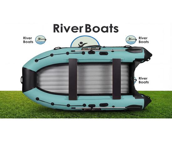 Надувная лодка RiverBoats RB 410 НДНД (черно-тиффани)