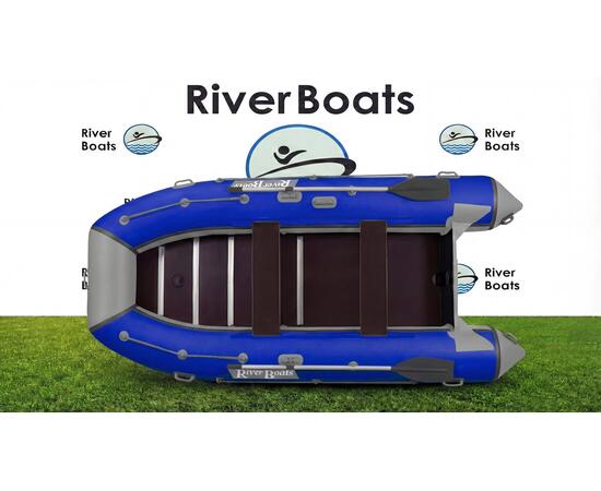 Надувная лодка RiverBoats RB 370 Киль (серо-синий)