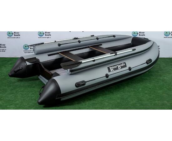 Надувная лодка RiverBoats RB 430 НДНД Фальшборт (серо-тиффани)