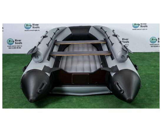 Надувная лодка RiverBoats RB 430 НДНД Фальшборт (серо-тиффани)