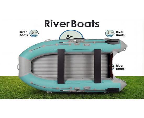 Надувная лодка RiverBoats RB 430 НДНД (серо-тиффани)