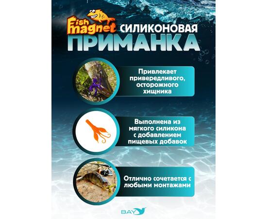 Силиконовая приманка Fish Magnet KRAKEN 3.4" цвет 129