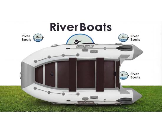 Надувная лодка RiverBoats RB 430 Киль (серо-белый)