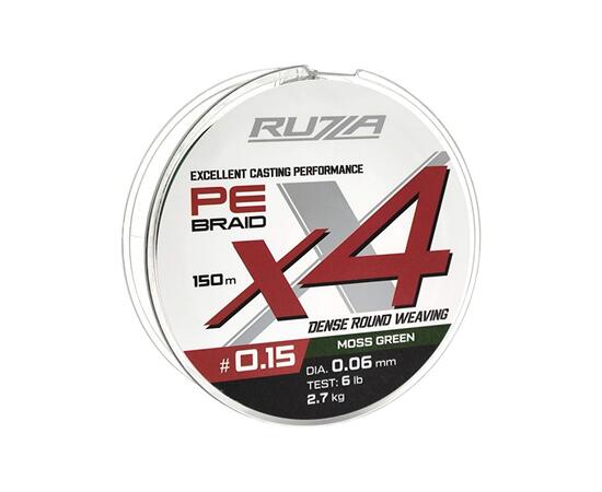 Шнур RUZZA X4 150м Moss Green 0,06мм 2,7кг/6lb