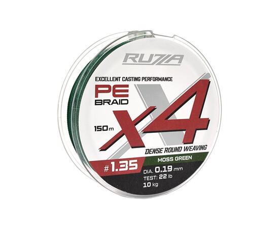 Шнур RUZZA X4 150м Moss Green 0,19мм 10кг/22lb